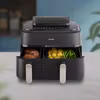 Philips 5000 series NA551/00 varmluftsfritös Dubbel 9 L fristående 2750 W Svart, Silver