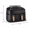 Philips 5000 series NA552/00 Airfryer Dubbel 9 L fristående 2750 W varmluftsfritös svart/guld