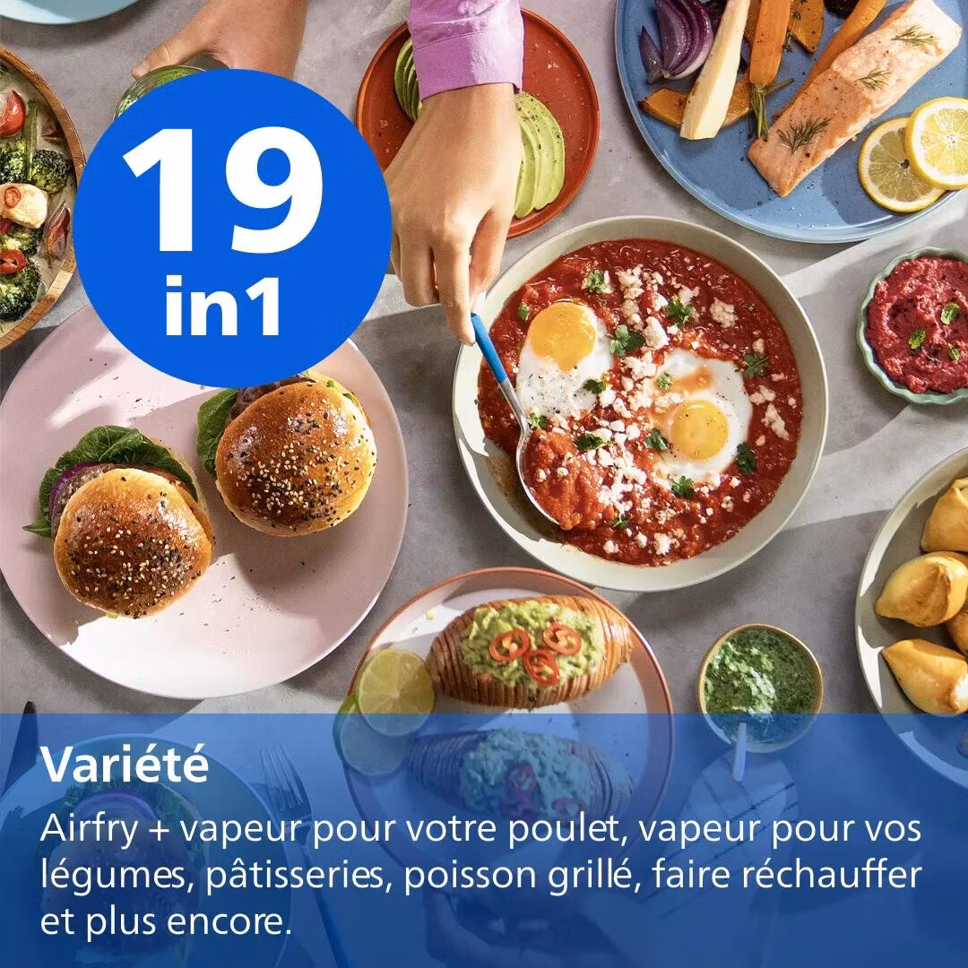 Philips 5000 series NA552/00 Airfryer Dubbel 9 L fristående 2750 W varmluftsfritös svart/guld