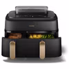Philips 5000 series NA552/00 Airfryer Dubbel 9 L fristående 2750 W varmluftsfritös svart/guld