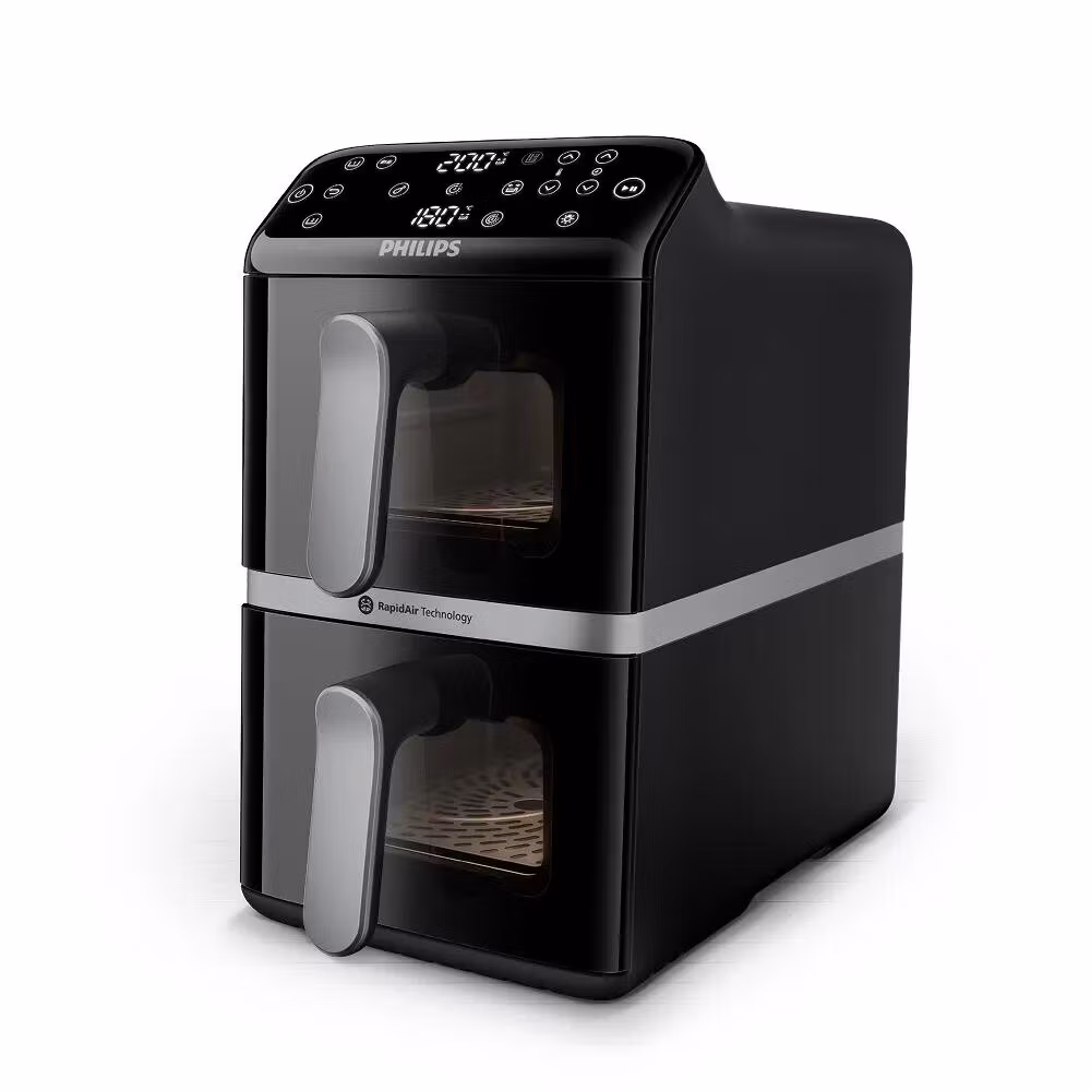 Philips 4000 series NA461/00 fritös dubbel 10 L fristående 2750 W varmluftsfritös svart, silver