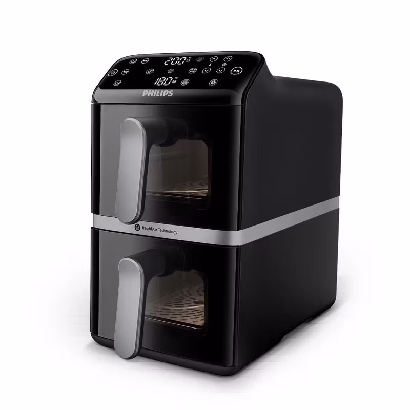Philips 4000 series NA461/00 fritös dubbel 10 L fristående 2750 W varmluftsfritös svart, silver