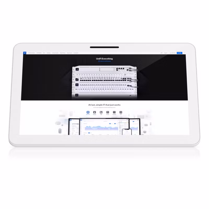 Ubiquiti UniFi Connect Display (55 cm / 21,5 tum, vit, FullHD PoE++ pekskärm för UniFi Connect)