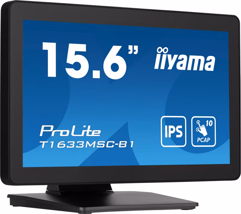 iiyama ProLite T1633MSC-B1 bildskärm 39,6 cm (15,6") 1920 x 1080 pixlar Full HD LCD Touchskärm Svart