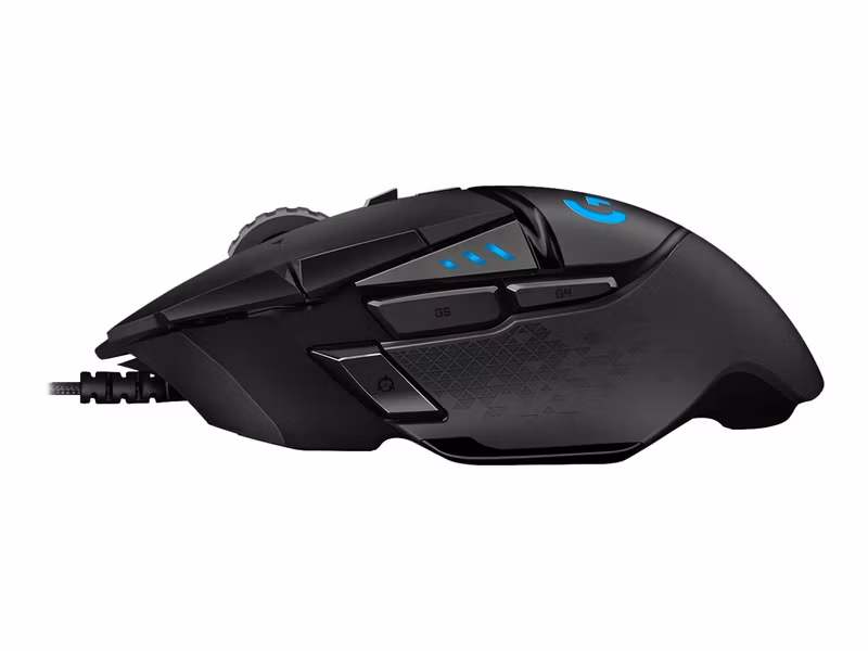 Logitech G502 HERO Optisk Trådbunden Gamingmus Svart