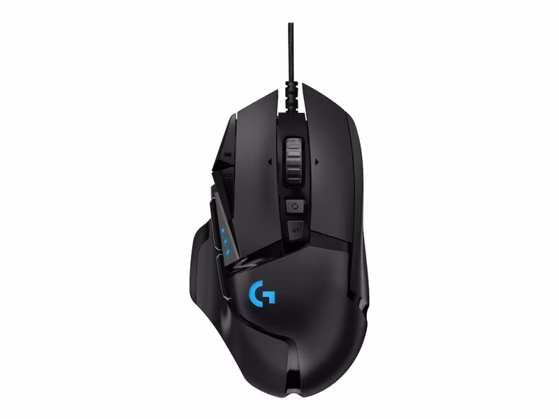 Logitech G502 HERO Optisk Trådbunden Gamingmus Svart