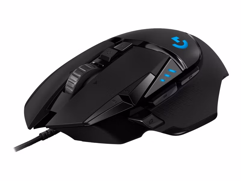 Logitech G502 HERO Optisk Trådbunden Gamingmus Svart