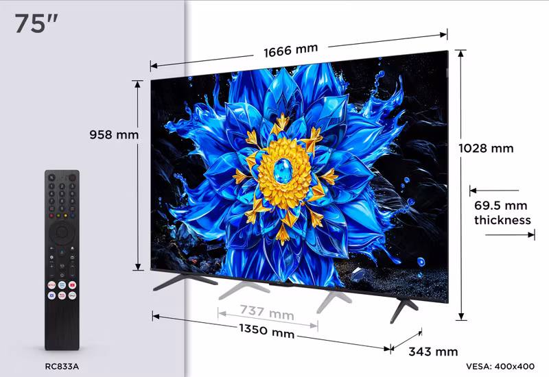 TCL P8L Series 75P8L 75 4K UHD (2160p) Smart TV