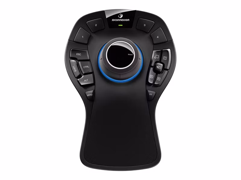 3Dconnexion SpaceMouse Pro Wireless 3D-mus Bluetooth 2,4 GHz 15 knappar Svart