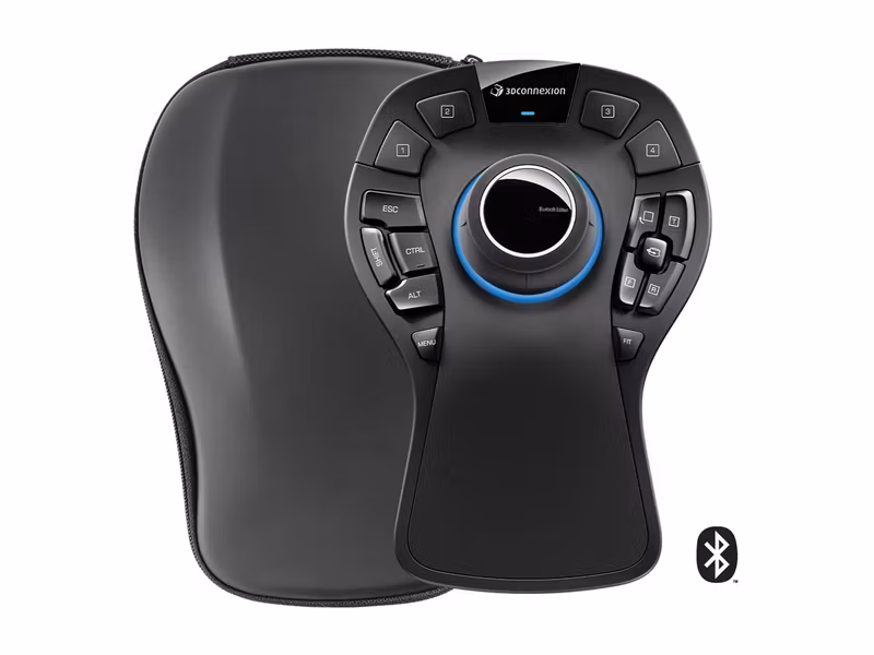 3Dconnexion SpaceMouse Pro Wireless 3D-mus Bluetooth 2,4 GHz 15 knappar Svart