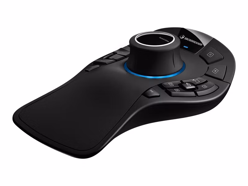 3Dconnexion SpaceMouse Pro Wireless 3D-mus Bluetooth 2,4 GHz 15 knappar Svart