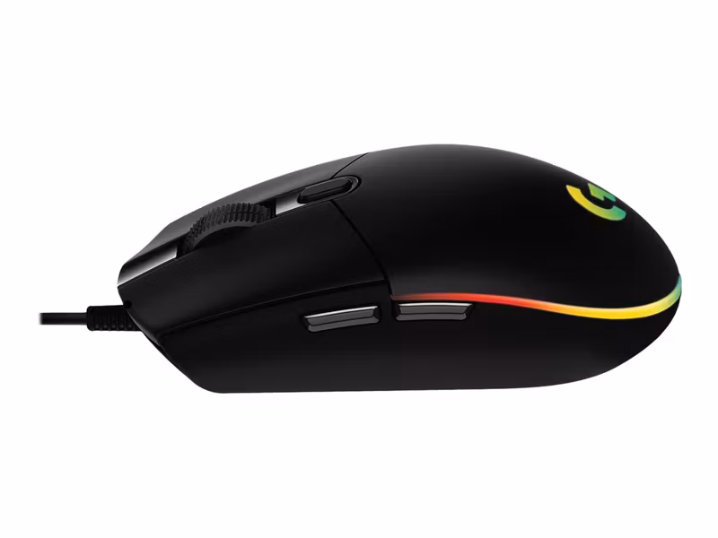 Logitech G102 LIGHTSYNC Optisk Trådbunden Gamingmus Svart