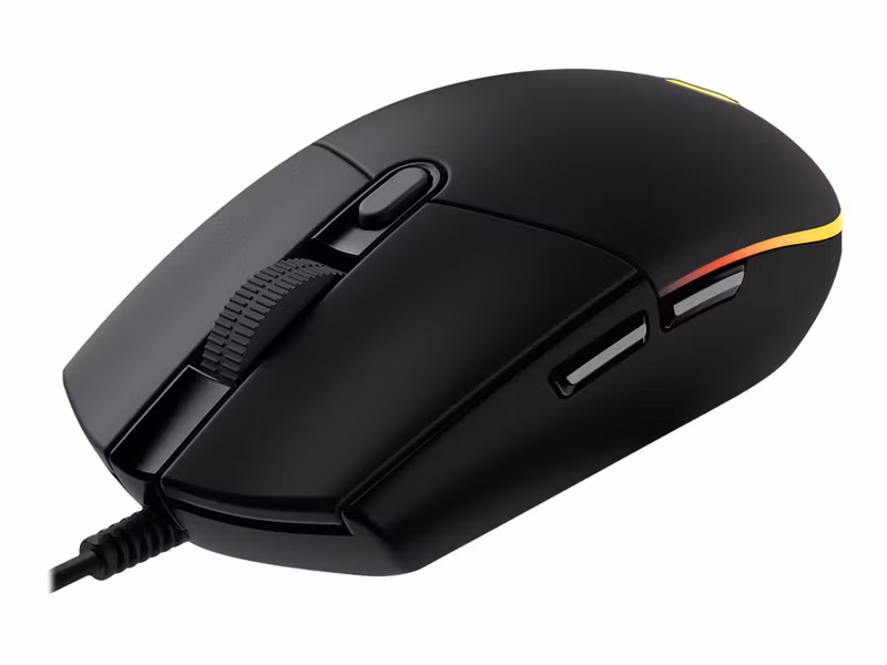 Logitech G102 LIGHTSYNC Optisk Trådbunden Gamingmus Svart
