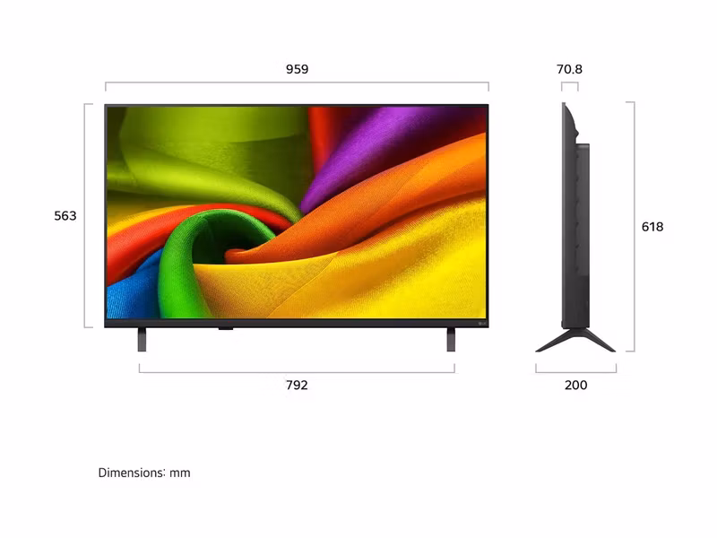 LG 43NU900B6LA 43" 4K Ultra HD Smart TV Wi-Fi Svart