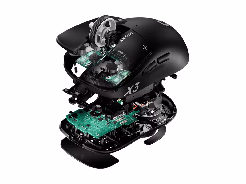 Logitech G PRO X3 SUPERSTRIKE Trådlös Gamingmus Svart