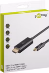 Goobay USB-C till HDMI-kabel 4K 60 Hz 2 m Svart