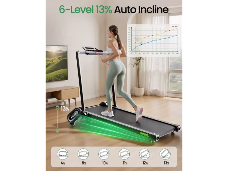 Akluer H1-B gåband med automatisk lutning 1–12 km/h