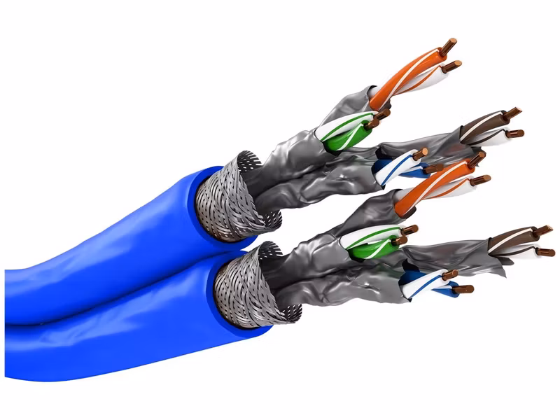 Goobay 75716 CAT 7A Duplex S/FTP LSZH Bulkkabel 50 m Blå