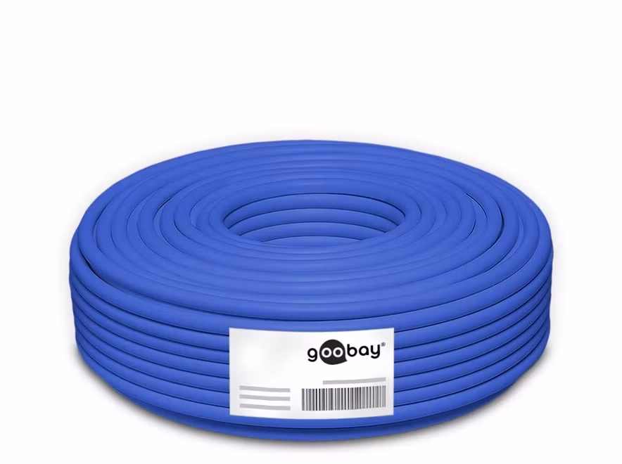 Goobay 75716 CAT 7A Duplex S/FTP LSZH Bulkkabel 50 m Blå