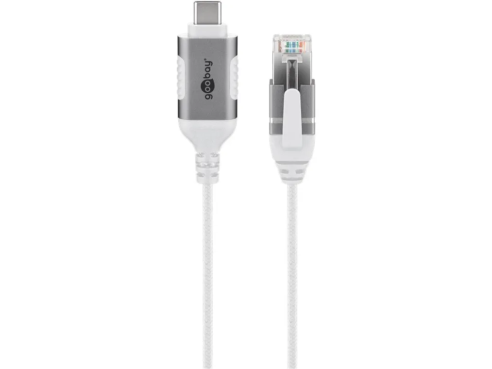 Goobay 74381 USB-A 3.0 till RJ45 CAT 6 5 m Ethernet-kabel Vit