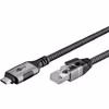 Goobay 70698 USB-C 3.1 till RJ45 nätverksadapterkabel 2 m CAT6 1 Gbit/s