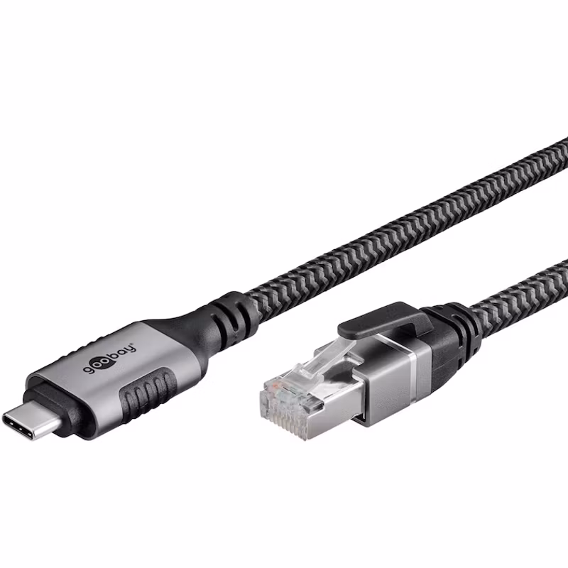 Goobay 70698 USB-C 3.1 till RJ45 nätverksadapterkabel 2 m CAT6 1 Gbit/s