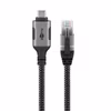 Goobay 70753 USB-C USB 3.1 till RJ45 Ethernetkabel Cat 6 FTP 7,5 m Svart och silver
