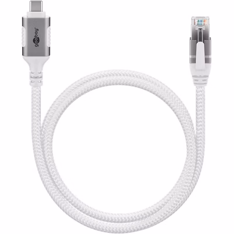 Goobay 74164 USB 3.0 till RJ45 nätverksadapterkabel 15 m CAT6 1 Gbit/s Vit