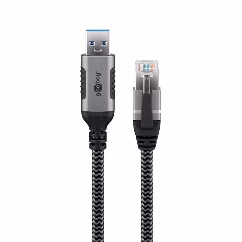 Goobay 70692 USB 3.0 till RJ45 nätverksadapterkabel 5 m CAT6 1 Gbit/s