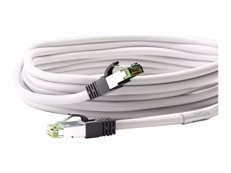 Goobay 55124 CAT 8.1 S/FTP 1 m Nätverkskabel Vit