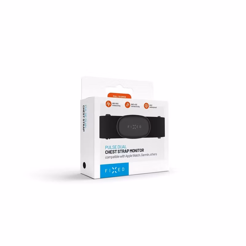 FIXED Pulse Dual Pulsmätare med bröstband för Bluetooth och ANT+ Svart
