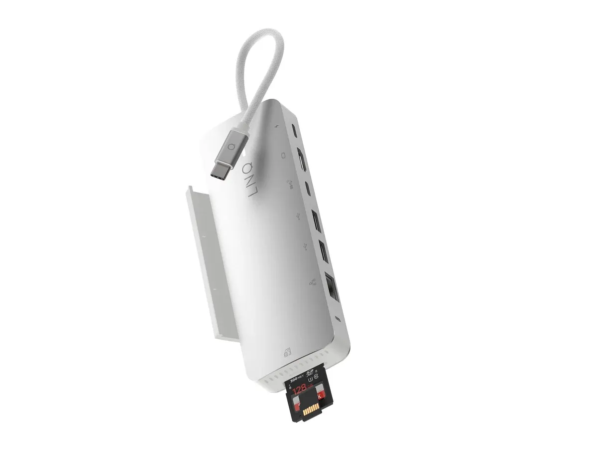 LINQ 9in1 SSD PRO USB-C-hubb 140 W med NVMe M.2-kabinett och 2,5 Gbps Ethernet
