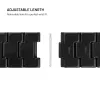 FIXED Resin Strap Resinarmband för Apple Watch 44/45/46/49 mm Kolsvart