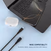 FIXED Liquid Silicone 60 W USB-C till USB-C 0,3 m Silikonkabel Svart