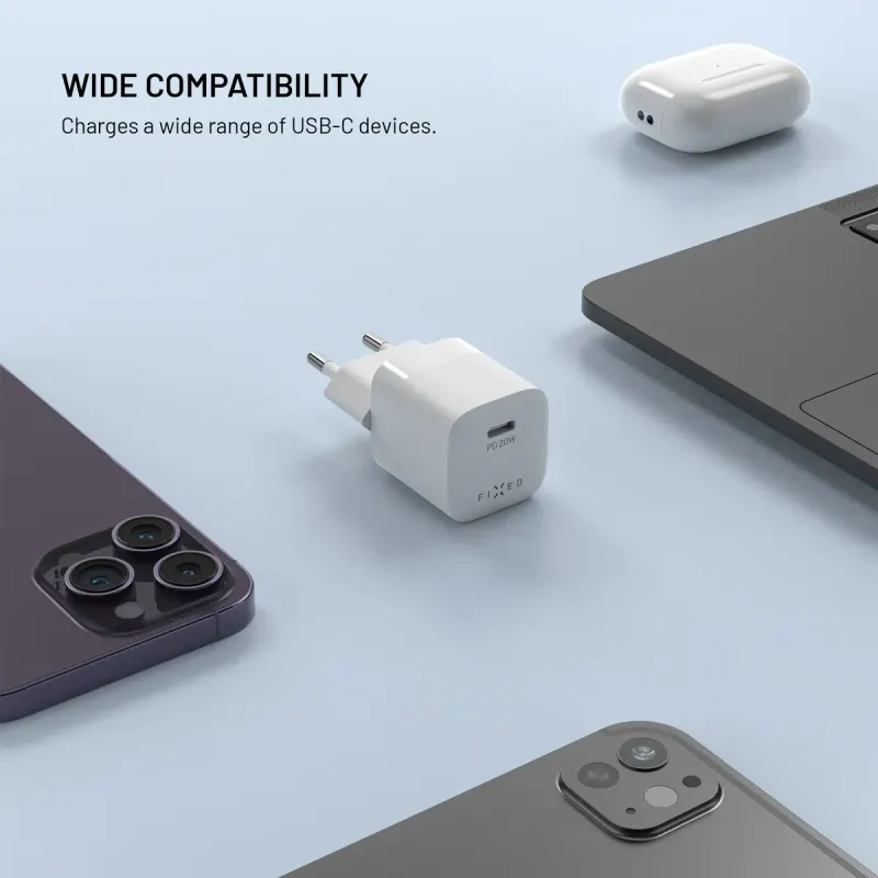 FIXED Mini FIXC20M2-C-WH 20 W USB-C Väggladdare Vit