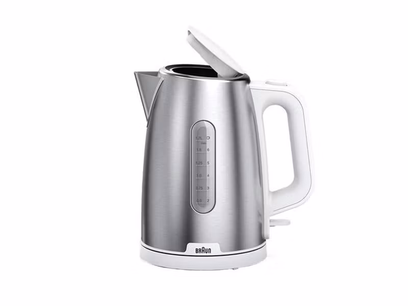 Braun PurShine WK 1500 WH Vattenkokare 1,7 l 2 200 W Rostfritt stål/Vit