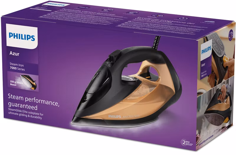 Philips Azur 7000 Series DST7040/80 Ångstrykjärn Svart/Guld