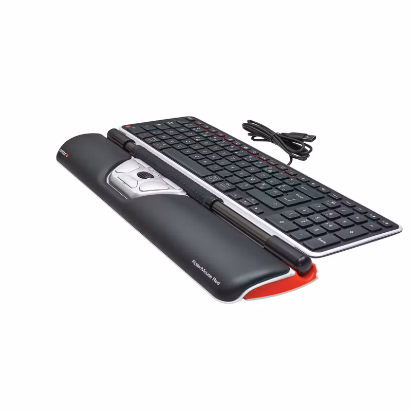 Contour Design RollerMouse Red Kabelansluten Centrerad Mus Svart/Silver