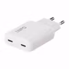 X2O Professional Dual Slim 65 W GaN Hemmaladdare 2 × USB-C med 1,5 m USB-C-kabel Vit