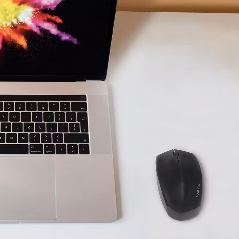 LogiLink ID0191 Ergonomisk Trådlös Optisk Mus Bluetooth 1 200 DPI Svart