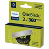 Philips OneBlade 360 QP420/50 Utbytesblad 2-pack Svart/Grön/Silver