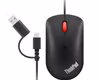 Lenovo ThinkPad Compact Optisk Kabelansluten USB-C Mus Svart/Röd
