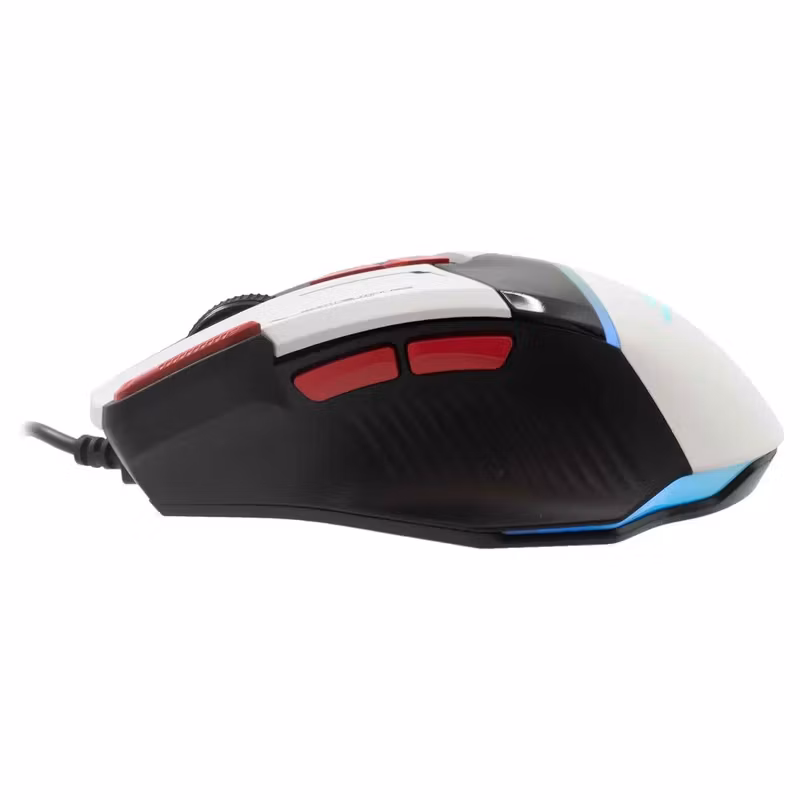 Baracuda Manta 8 knappar 12 800 DPI Optisk Spelmus Vit