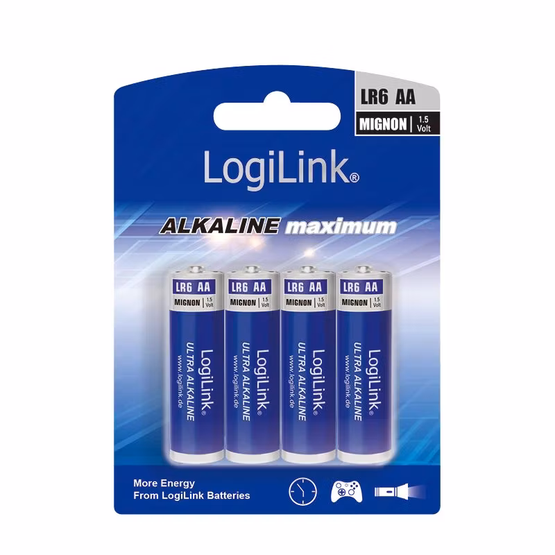 LogiLink Ultra Power LR6B4 AA Alkaliska Batterier 1 700 mAh 4-pack