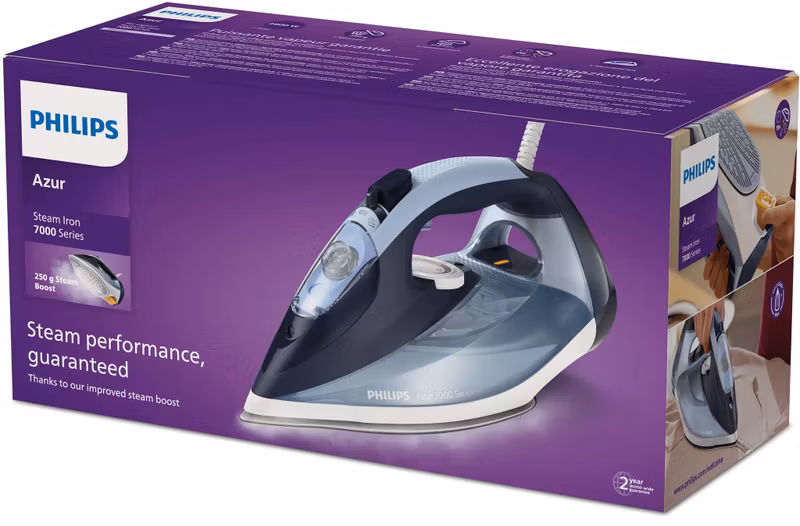 Philips 7000 Series DST7020/20 2 800 W Ångstrykjärn Blå/Vit