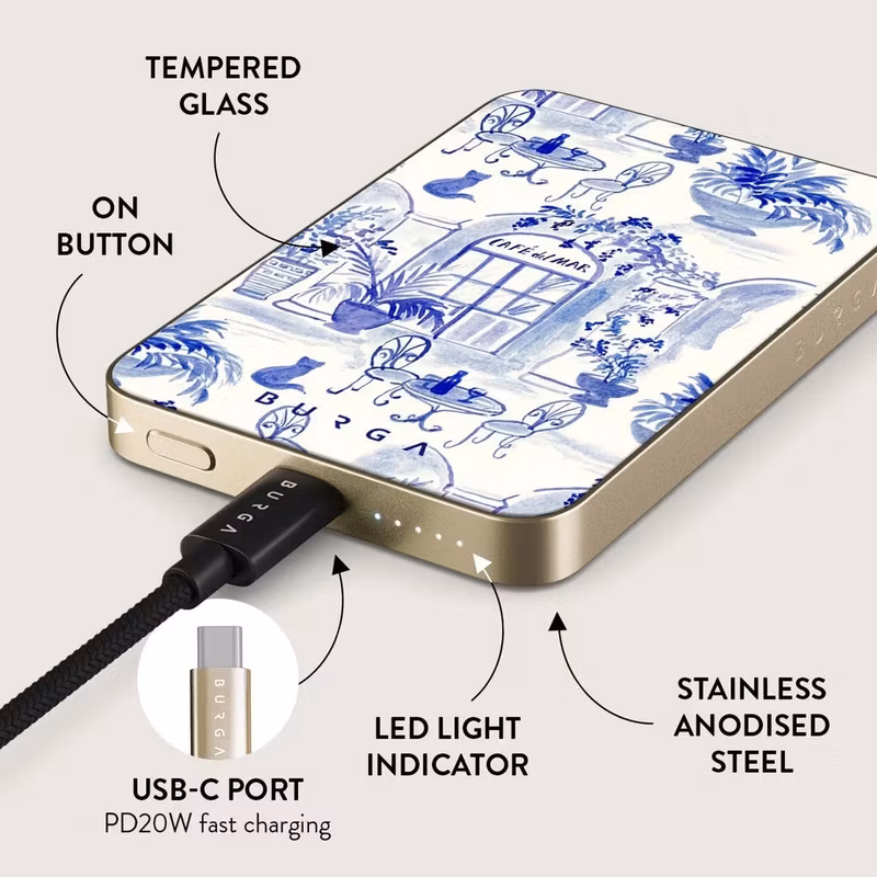 Burga Sobremesa 5 000 mAh MagSafe Powerbank Guld