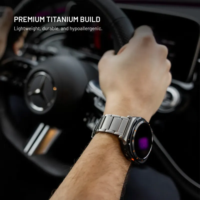 FIXED Titanium Strap Titanarmband för Garmin QuickFit 22 mm Naturlig titan