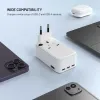 FIXED Voyager Slim 45 W GaN USB-C/USB-A Reseladdare EU/UK/USA/AU Vit