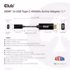 Club 3D CAC-1333 HDMI till USB-C-adapterkabel 4K 60 Hz 22 cm Svart