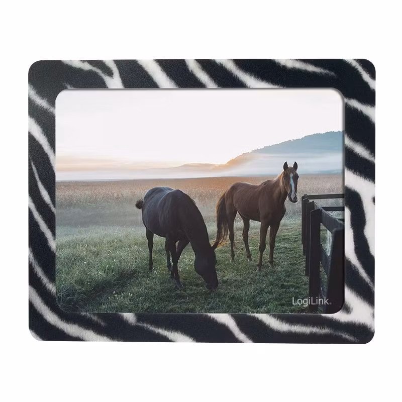 LogiLink ID0168 Musmatta Zebra 230 × 190 mm Svart/Transparent/Vit